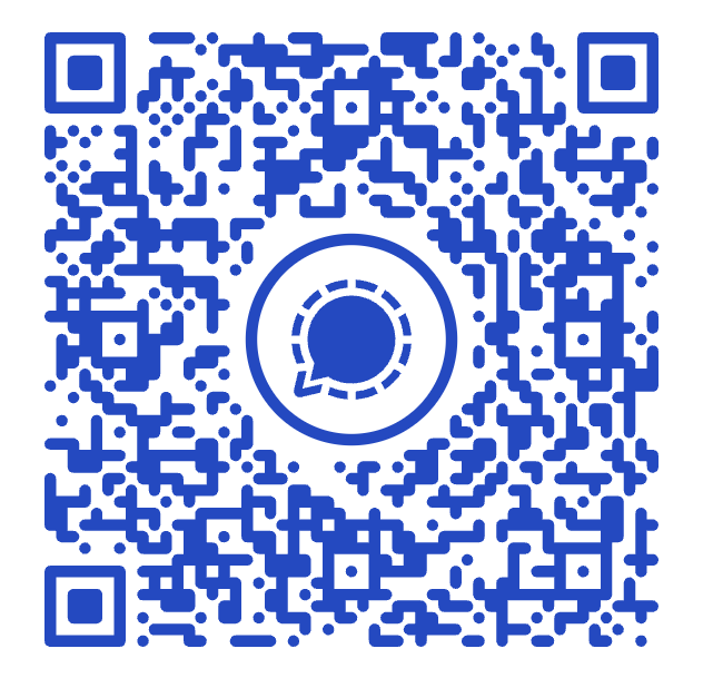 Signal QR code — scan to message ev718.54 on Signal